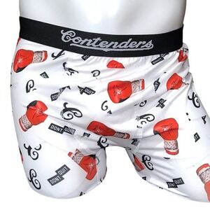 Contenders Boxing Gloves Boxerbrief White Size XL‎ (37-40) NWT